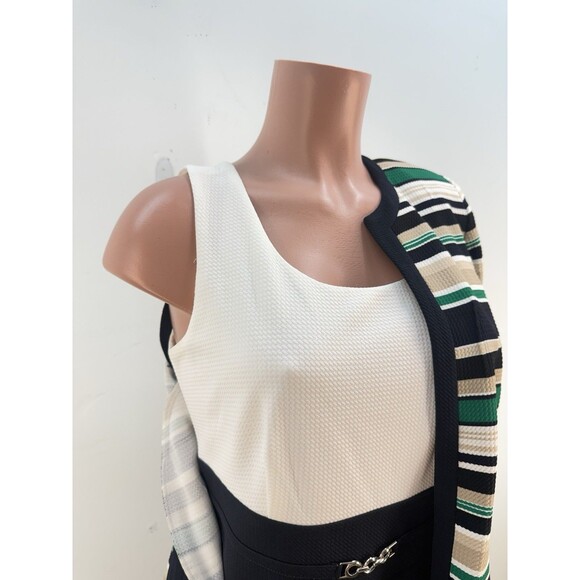 NEW Studio One New York 2PC Dress Jacket Black Green Cream  Size 10 Career Set - Picture 8 of 16